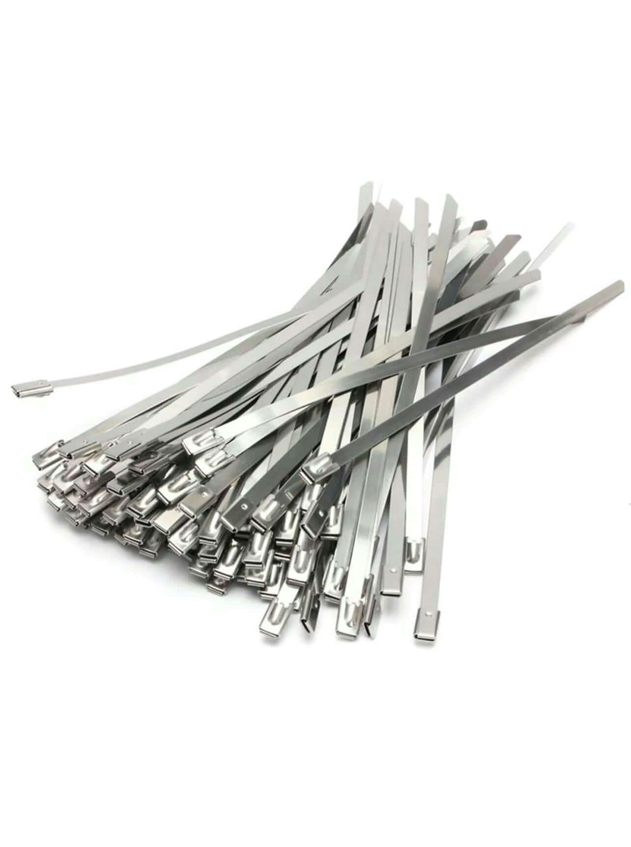 Stainless Steel Cable Ties - 100PC per Pack (Various Sizes) - JE Group