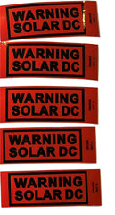 Warning solar DC  Label -200Ps - JE Group